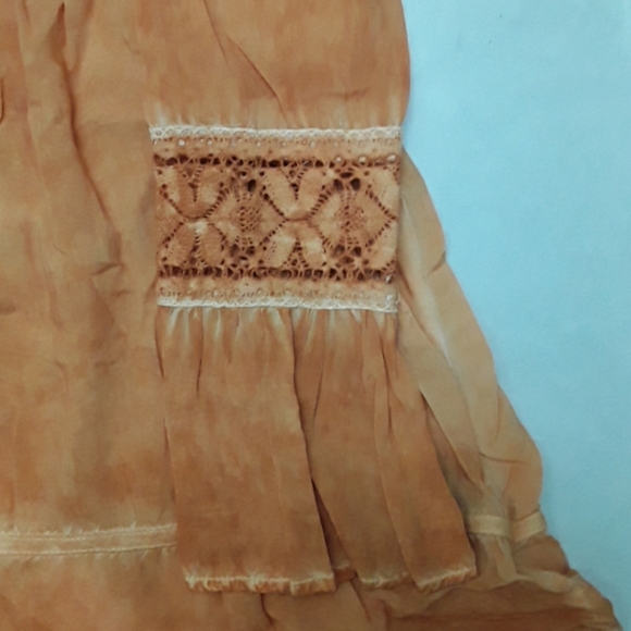 Black Swan pumpkin colored BOHO blouse 🎃🎃🎃 - Picture 4 of 6